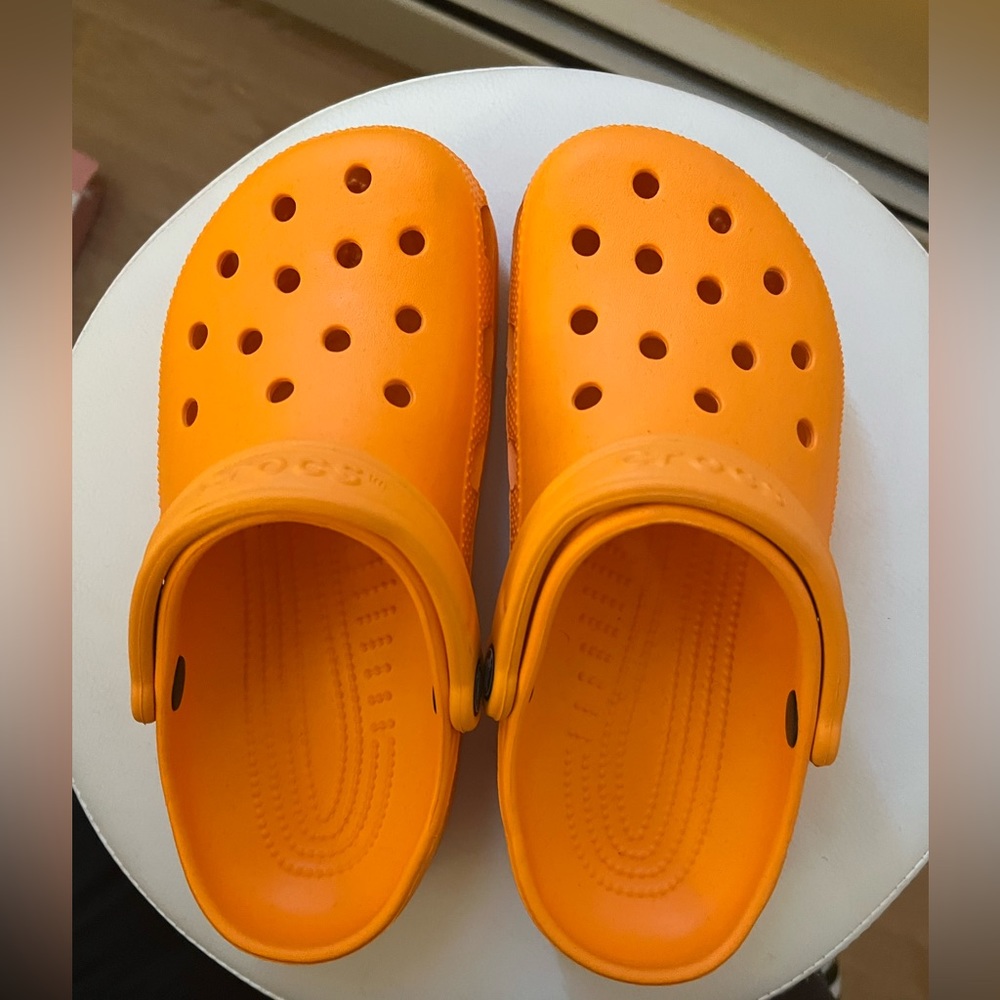 Orange Crocs